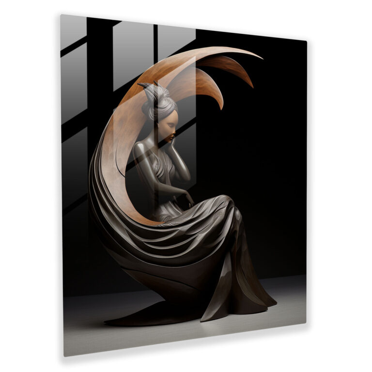 Zen Contemporary Abstract Glass Sculpture - Zen, Modern Art, Serenity, Glass Art