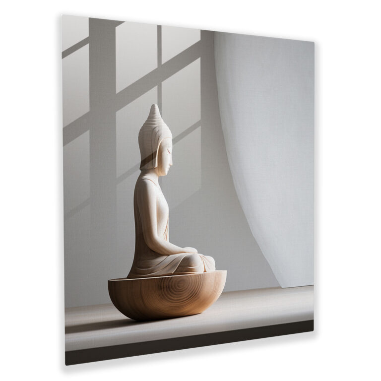 Zen Buddha Glass Print - Zen, Modern Art, Mindfulness, Zen