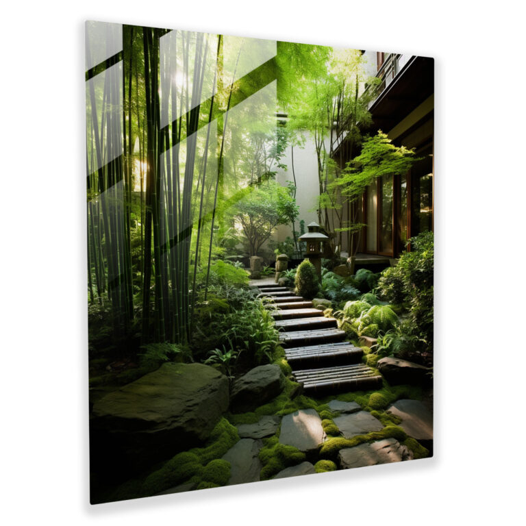 Zen Garden Glass Print - Zen, Zen, Glass Wall Art, Modern Art