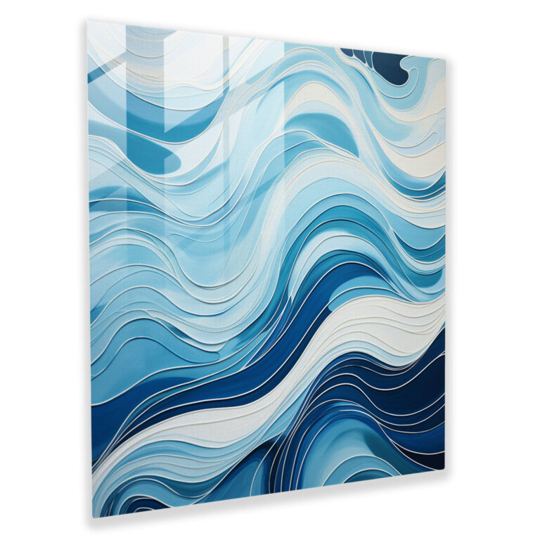 Zen Waves Glass Print - Zen, Glass Print, Zen, Glass Wall Art