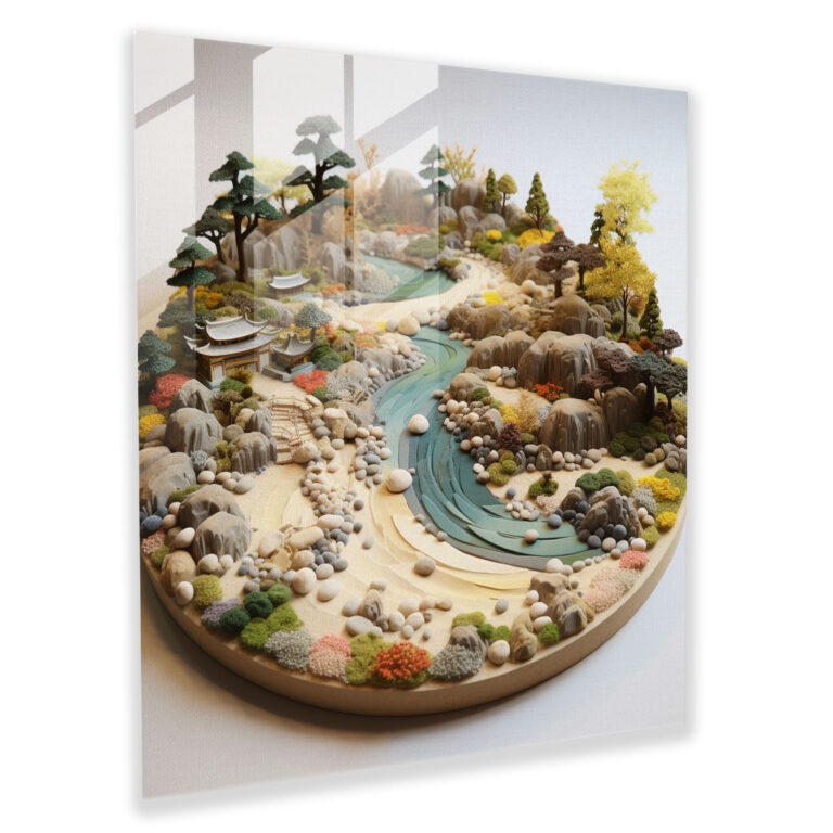 Zen Mosaic Glass Print - Zen, Glass Wall Art, Glass Print, Tranquil