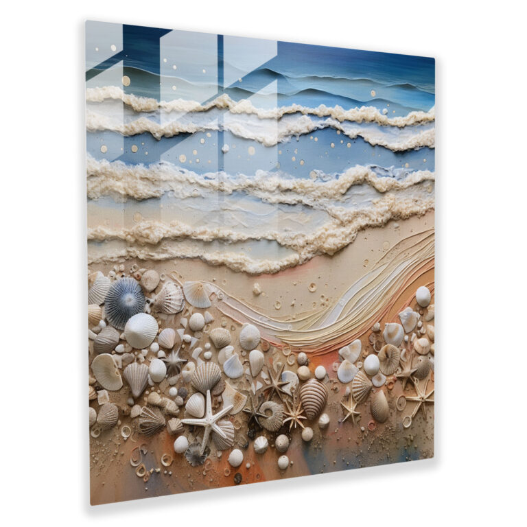 Zen Coastal Glass Print - Zen, Wall Decoration, Modern Art, Zen Coastal Glass Print