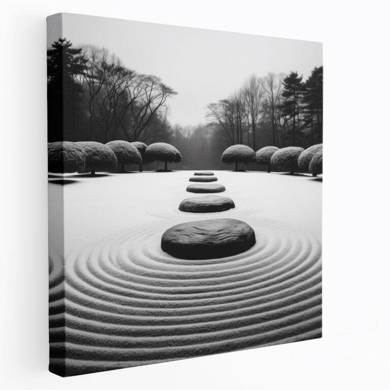 Zen Black And White Canvas Print - Zen, Zen, Wall Decoration, Canvas