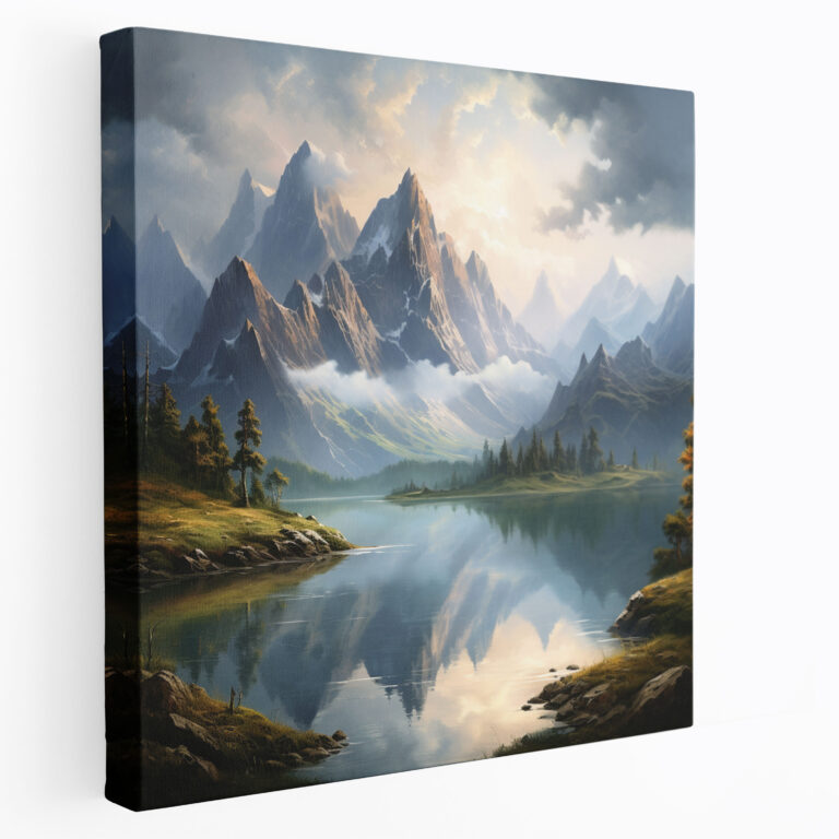 Zen Mountain Landscape Wall Art - Zen, Zen, Canvas, Serene