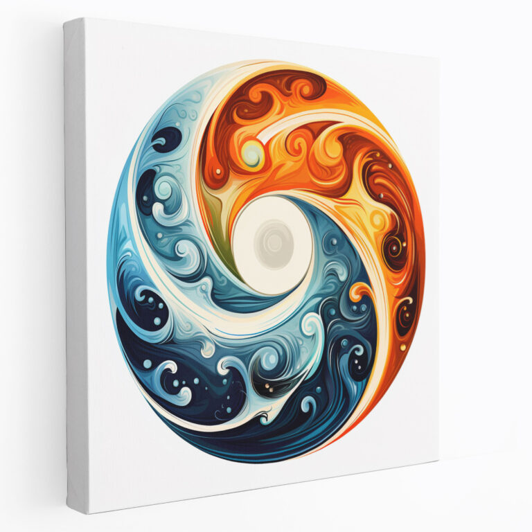 Zen Yin And Yang Wall Art - Zen, Wall Art, Harmonious, Yin And Yang