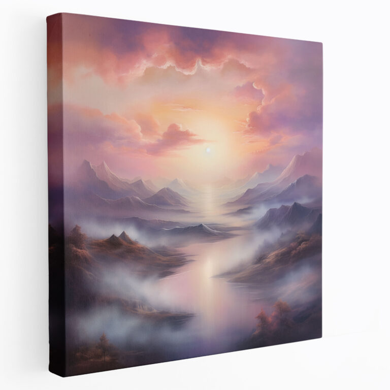 Zen Mountain Canvas Print - Zen, Zen, Sunset, Mountain Landscape
